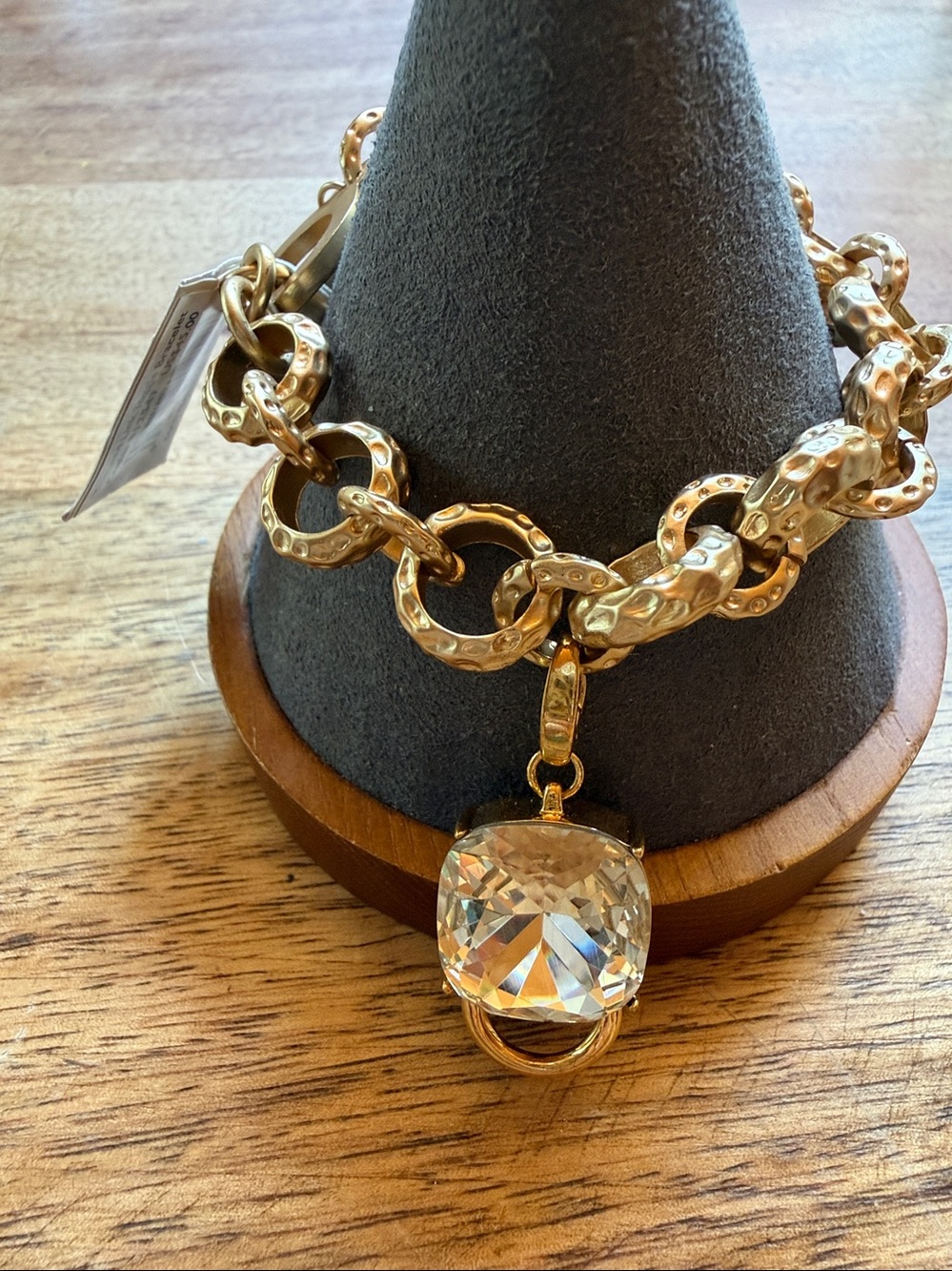 Textured Link Toggle Bracelet  Style Spartina 449 with Charm NWT